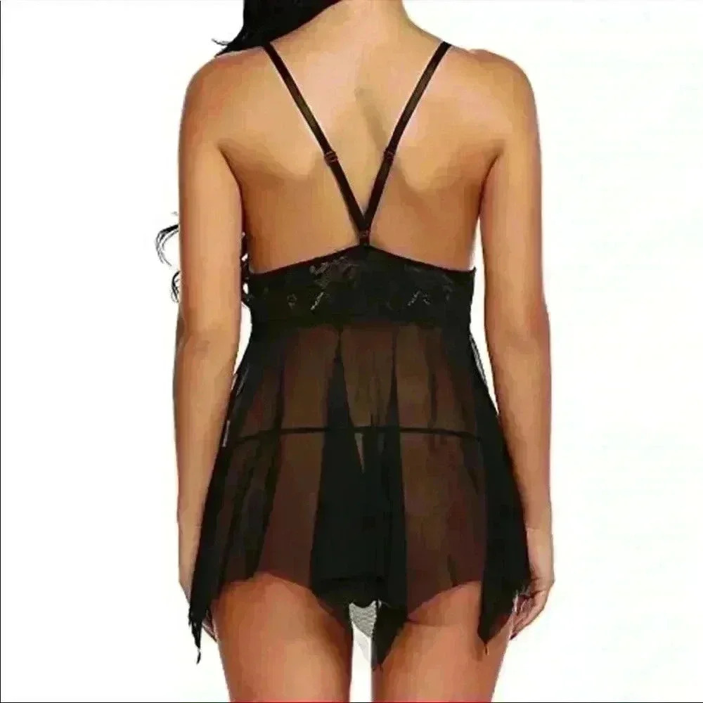 NWT Black Lingerie with panty - Picture 2 of 3